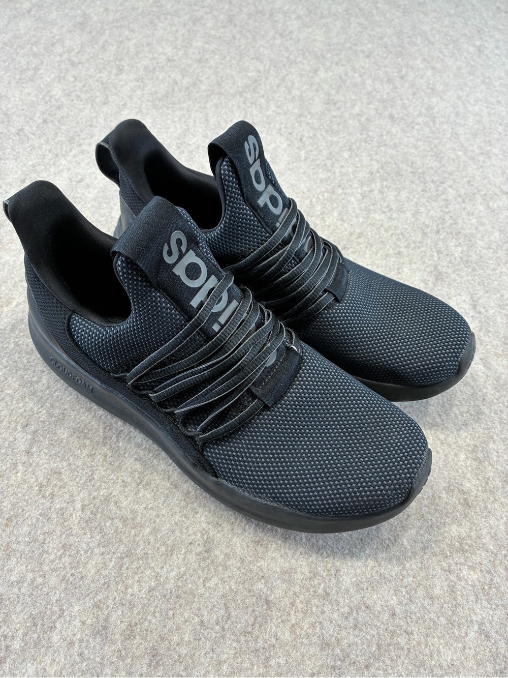 Adidas Lite Racer Adapt 7.0 Mens Size 10 Black Slip On Cloudfoam Sneakers